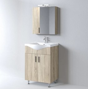 Martin Siena 65 Sonoma - Πάγκος με Νιπτήρα &amp; Καθρέπτη