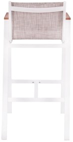 Σκαμπό Μπαρ C5790.01 Αλουμινίου Λευκό με Polywood 52x58x108 εκ. 52x58x108 εκ.