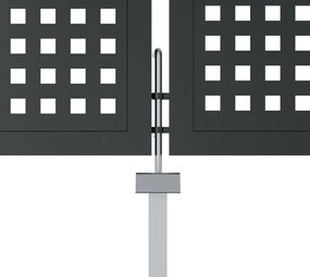 vidaXL Πόρτα Κήπου Ανθρακί 400x125 εκ. Ατσάλι