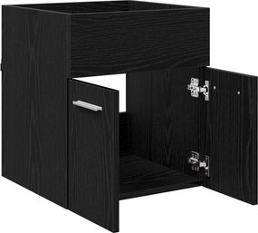 vidaXL Ντουλάπι νιπτήρα Μαύρη Οξυά 41 x 38,5 x 46 cm
