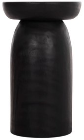 Βοηθητικό Τραπεζάκι σαλονιού LOKI Μασίφ Ξύλο Suar Μαύρο Φ30x50Υ εκ. 30x30x50 εκ.