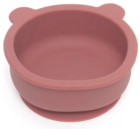 Μπωλ Σιλικόνης Με Βεντούζα Bear Mahogany Rose 12x11x5εκ. Petit Monkey PTM-SB1