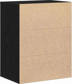vidaXL Ντουλάπι με Συρτάρια Μαύρο 60 x 41 x 76 εκ. Επεξεργασμένο ξύλο