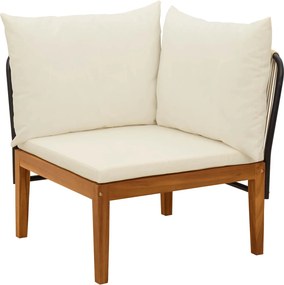vidaXL 4 τμχ. Στερεό Acacia Ξύλο &amp; Σχοινί Φυσικό