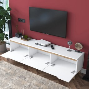 Έπιπλο Τηλεόρασης Λευκό / Καρυδιά DAET 180x35x48,3