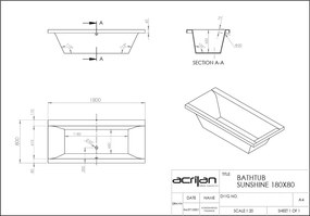 Acrilan Sunshine - Ακρυλική Μπανιέρα 180x80 εκ - Maxxcoat