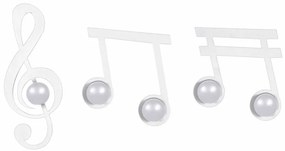 Σετ 3 κρεμάστρες τοίχου musical notes,χάλυβας,Arti e Mestieri