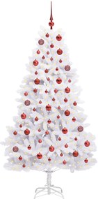 vidaXL Τεχνητό Χριστουγεννιάτικο Δέντρο με Άξονα με βάση Λευκό 180 cm