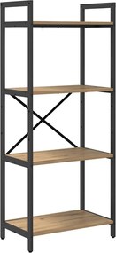 vidaXL Ράφι Βιβλίων 4 επιπέδων 56 x 34 x 133,5 εκ Επεξεργασμένο ξύλο
