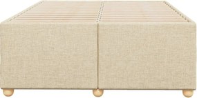 vidaXL Πλαίσιο Κρεβατιού χωρίς στρώμα Κρέμα 120x190 εκ. Υφασμάτινο