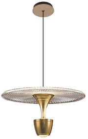 Φωτιστικό Οροφής 414LRC2019 Φ29x120cm Led 800lm 8W 3000K Gold Opviq