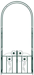 vidaXL Κήπος Αψίδα με κλειδαριά Πράσινο 102 x 50 x 218 εκ.