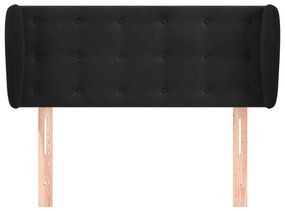 vidaXL Κεφαλάρι με Πτερύγια Μαύρο 83 x 23 x 78/88 εκ. Βελούδινο