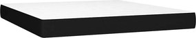 vidaXL Κρεβάτι Boxspring με Στρώμα Μαύρο 180x200 εκ. Υφασμάτινο