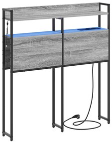 vidaXL Κεφαλάρι με ράφι Γκρι sonoma 100 cm Επεξεργασμένο ξύλο