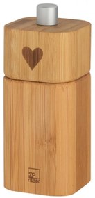 Μύλος Πιπεριού Heart LBTRD0010882 12x5x5cm Natural-Grey Raeder Bamboo,Κεραμικό