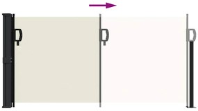 vidaXL Σκίαστρο Πλαϊνό Συρόμενο Κρεμ 100 x 500 εκ.