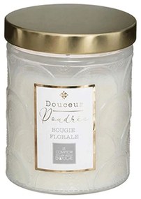 Αρωματικό Κερί Σε Βάζο Με Καπάκι Powdery Softness 07.161585A 8Χ11,2cm White Παραφίνη