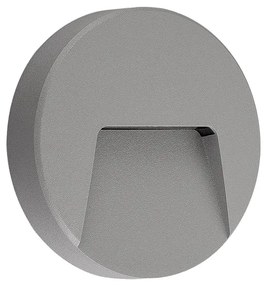 LED WALL ROUND LUMINAIRE GREY 230V AC IP65 3W 3000K 200LM RA80 ACA SLIM41