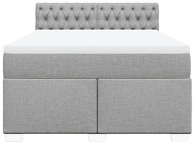 vidaXL Κρεβάτι Boxspring με Στρώμα Αν. Πράσινο 160x200εκ Υφασμάτινο