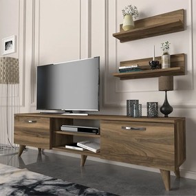 Megapap Έπιπλο Τηλεόρασης Colin Καρυδί 150x29,5x40,6εκ.