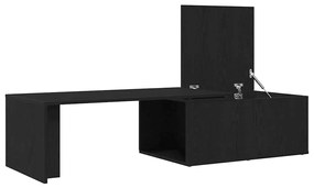 vidaXL Τραπεζάκι σαλονιού Μαύρη δρυς 150 x 50 x 35 εκ