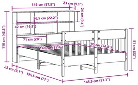 ΣΚΕΛΕΤΟΣ ΚΡΕΒ. ΧΩΡΙΣ ΣΤΡΩΜΑ ΛΕΥΚΟ 140X190 ΕΚ ΜΑΣΙΦ ΠΕΥΚΟ 3323234