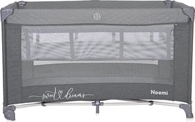 BABY COT NOEMI 2 LAYER COOL GREY STAR