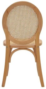 Καρέκλα Camil φυσικό ξύλο οξιάς-φυσικό rattan 45x50x94εκ