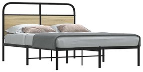 vidaXL Πλαίσιο Κρεβατιού Χωρ. Στρώμα Sonoma Δρυς 140x200εκ. Επ. Ξύλο