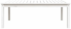 vidaXL Τραπέζι Κήπου Λευκό 121x82,5x45 εκ. από Μασίφ Ξύλο Πεύκου