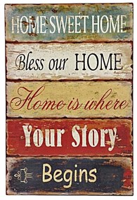 ΠΙΝΑΚΑΣ ΜΕΤΑΛΛΙΚΟΣ HOME 20Χ30εκ
