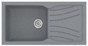 Sanitec Classic 324 Metallic Silver Νεροχύτης 55cm