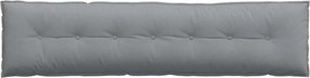vidaXL Μαξιλάρι Πλάτης Ανοιχτό γκρι 200 x 50 x 19 cm ύφασμα