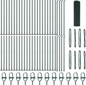 vidaXL Στύλος Περιφράξεων Πράσινο 100 x 0,5 μ (25 x 25 mm διχτυού)