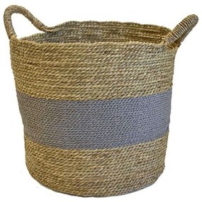 Καλάθι Διακοσμητικό Ψάθινο 00.06.67170 45x45cm Natural-Grey Mat
