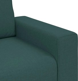 vidaXL Τριθέσιος Καναπές Σκούρο Πράσινο 220x77x82 εκ. Ύφασμα