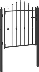 vidaXL Πύλη Φράχτη ASTEN 100 x 100 cm Κλειδώσιμο Μέταλλο Μαύρο