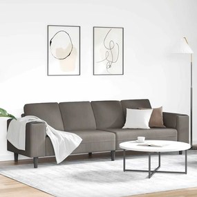 vidaXL Υφασμάτινος καναπές με μαξιλάρι Ανοιχτό γκρι 208 εκ. Βελούδο