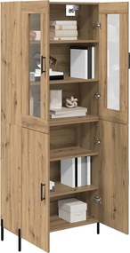 vidaXL Highboard Artisan Oak 69,5 x 34 x 180 εκ. Επεξεργασμένο ξύλο