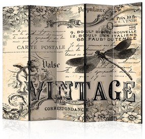 Διαχωριστικό με 5 τμήματα - Vintage Correspondence II [Room Dividers] 225x172