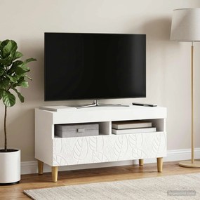vidaXL Ντουλάπα LED Τηλεόρασης Λευκό Επεξεργασμένο Ξύλο