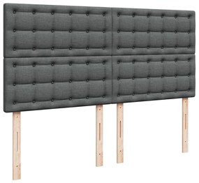 ΚΡΕΒΑΤΙ BOXSPRING ΜΕ ΣΤΡΩΜΑ ΣΚΟΥΡΟ ΓΚΡΙ 180X200 ΕΚ ΥΦΑΣΜΑΤΙΝ 3292150