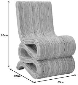 Καρέκλα Favorsy rattan pe σε φυσική απόχρωση 65x52x90 εκ. 50x57x88 εκ.