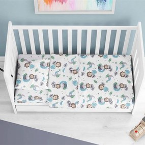 Κατωσέντονο Βρεφικό Lion 533 Με Λάστιχο Sky Blue DimCol Cradle 70x140cm 100% Βαμβάκι