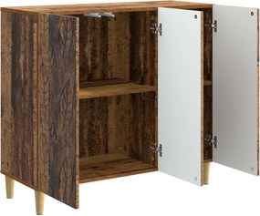 vidaXL Πλαϊνό γραφείο Παλαιωμένο ξύλο 89 x 34,5 x 80 εκ