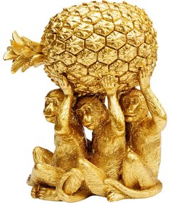 Διακοσμητικό Μαϊμούδες σε Ανανά Χρυσό 16εκ. 13x44689x16εκ - Χρυσό