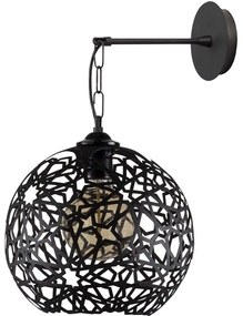 Φωτιστικό Τοίχου - Απλίκα Fellini 527ABY3161 25x30x35cm 1xE27 40W Black Opviq