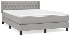 ΚΡΕΒΑΤΙ BOXSPRING ΜΕ ΣΤΡΩΜΑ ΑΝΟΙΧΤΟ ΓΚΡΙ 140X200 ΕΚ. ΥΦΑΣΜΑΤΙΝΟ 3129953