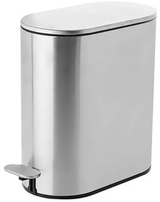 Κάδος Απορριμμάτων Μπάνιου (14x28x31) Estia 5lt Slim Inox Matt 02-5542
